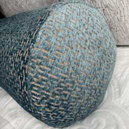 "Modern Teal Bolster Cushion 16"" X 6" - thumbnail 3