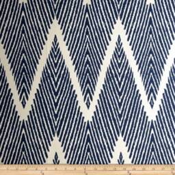 Decorative Cushion Cover - Throw Pillow Accent - Lacefield Bali Chevron Navy Chalk - thumbnail 2