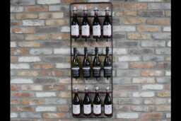 12 Wine Bottle Holder Wall Decor Wine Storage Rack Man Cave Cellar 120cm Tall - thumbnail 1