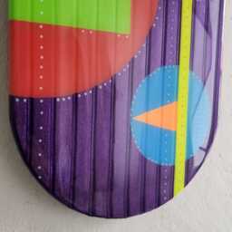 Modern Pink & Purple Epoxy Resin Wall Art, Oval Decor - thumbnail 3