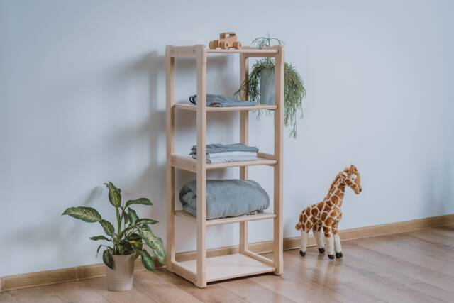 Montessori Maxi Toy Shelf, Nursery Birch Plywood Shelves, Toddler Furniture, Baby Registry Item - image 1