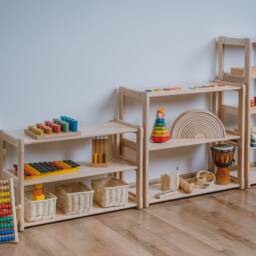 Montessori Maxi Toy Shelf, Nursery Birch Plywood Shelves, Toddler Furniture, Baby Registry Item - thumbnail 3