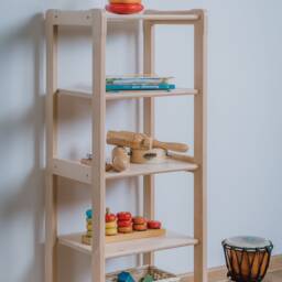 Montessori Maxi Toy Shelf, Nursery Birch Plywood Shelves, Toddler Furniture, Baby Registry Item - thumbnail 2