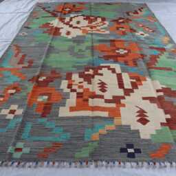 7x10 Flatweave Chubi Kilim Rug, Afghan Tribal Area Brand New Kilim, Maimana Oriental Turkmen Rug For Bedroom, Livingroom - thumbnail 2