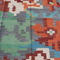 7x10 Flatweave Chubi Kilim Rug, Afghan Tribal Area Brand New Kilim, Maimana Oriental Turkmen Rug For Bedroom, Livingroom - thumbnail 3
