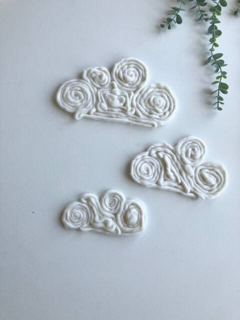 Whimsical Nursery Clouds Decor Wall Hangings Set Of 3 Baby Room Cloud Wall Art Nursery Decor Kids Gender Neutral Gift - image 1