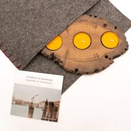 Recovery Wood Candle Holder - Candlestick With Scented Candles Souvenirs Of Venice - thumbnail 4