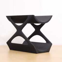 Edgy 2-Bottle Wine Rack Modern Countertop Storage - thumbnail 3
