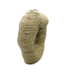 Handmade Modern Ceramic Sculpture - Hollow Shaped Textured Large Floor Vase - thumbnail 2