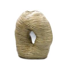 Handmade Modern Ceramic Sculpture - Hollow Shaped Textured Large Floor Vase