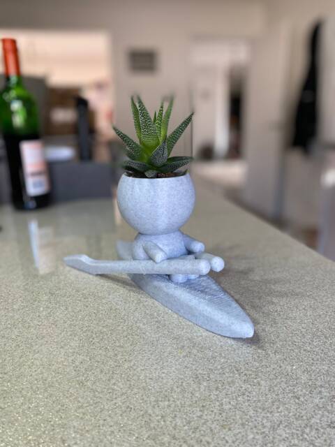 Wee Jimmy Canoeist Canoe Kayak Succulent Plant Pot - Ships From UK - image 1