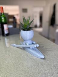 Wee Jimmy Canoeist Canoe Kayak Succulent Plant Pot - Ships From UK - thumbnail 1