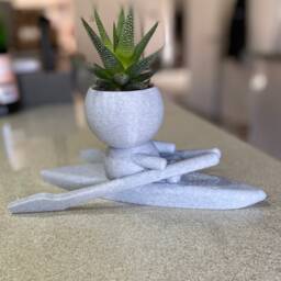 Wee Jimmy Canoeist Canoe Kayak Succulent Plant Pot - Ships From UK - thumbnail 2