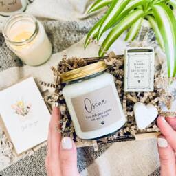 Personalised Pet Loss Candle Gift Set You Left Paw Prints On Our Heart