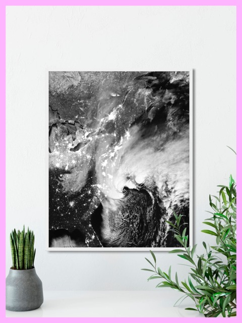 Storm From Space - United States Astronomy Nasa Printable Print -Decor Photo Wall Art Digital Download - image 1