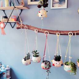 The Lush Pots Collection - Handmade Ceramic Hanging Planters, Succulent Pot Cactus Pot, Plant Indoor, Garden Outdoor Planter - thumbnail 4