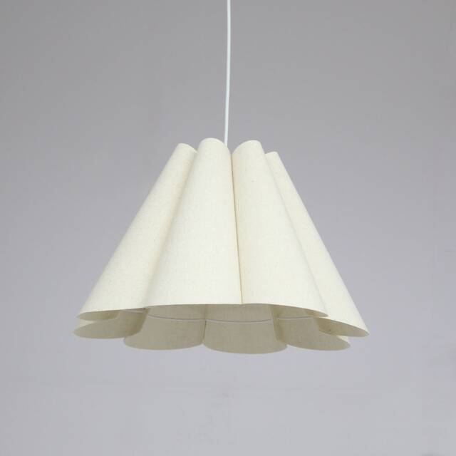 Handmade Burlap Petal Pendant Light Modern Pleated Lighting-5# - image 1