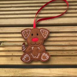 Cat & Dog Gingerbread Hanging Christmas Decorations, Tree Ornaments, Decoration, Cat Decoration - thumbnail 2