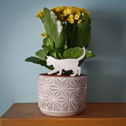 Stainless Steel Kitten Plant Pot Ornament, Cat Spike, Pet Memorial Gift, Window Box Decor, Flower Housewarming Gifts