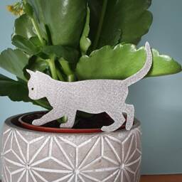 Stainless Steel Kitten Plant Pot Ornament, Cat Spike, Pet Memorial Gift, Window Box Decor, Flower Housewarming Gifts - thumbnail 2