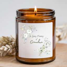 Personalised Memory Candle For Grandma, Nana, Mum, Granny, Nanny, Remembrance, Condolence Gift, Sympathy, Bereavement Memorial Gift