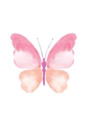 Pastel Butterfly Nursery Art Print - Digital Download - thumbnail 1