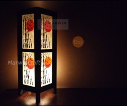 Limited Asian Oriental Bamboo Sunset Japanese Lamp Zen Bedside Floor Table Paper Light Shades Bedroom Home Decor