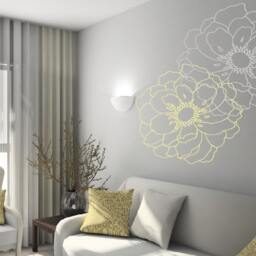 Modern Flower Wall Decals For Walls Stickers Stylish Bedrooms Stick On Art - Sd 064 - thumbnail 3