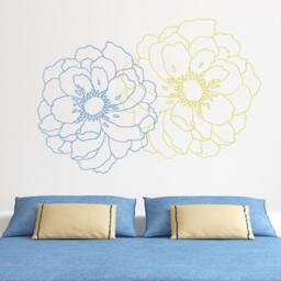 Modern Flower Wall Decals For Walls Stickers Stylish Bedrooms Stick On Art - Sd 064 - thumbnail 2