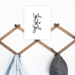 You Do Print, Digital Download, Minimalist Office Decor, Wall Art, Simple Home Lettered Black & White - thumbnail 2