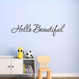 Hello Beautiful Wall Decal Beauty Quotes Inspirational Stickers Vwaq 1620 - thumbnail 1