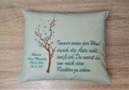Pillow Mourning Saying, Memory Pillow, Comfort Saying Funeral - thumbnail 1