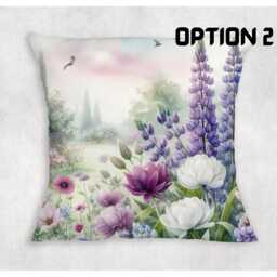 Pastel Spring Garden Cushion Cover Floral Canvas Pillow - thumbnail 2