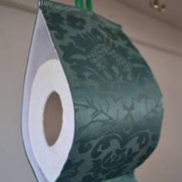 Fabric Emerald Toilet Paper-Roll Holder Storage At The Wall - Bottle Green/2 Rolls/3 Rolls /4 Rolls. Bathroom. New House Gift - thumbnail 3