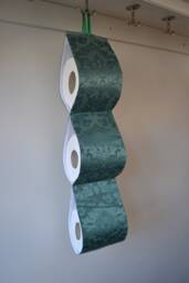 Fabric Emerald Toilet Paper-Roll Holder Storage At The Wall - Bottle Green/2 Rolls/3 Rolls /4 Rolls. Bathroom. New House Gift - thumbnail 1