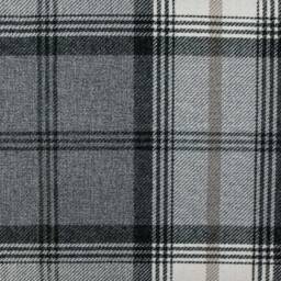Handmade Grey Tartan Footstool Upholstered - British Custom Made - thumbnail 3