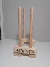 2 Pair Waxed Personalised Wellington Boot Wooden Stand, Shoe Storage, Wellies Rack, Welly Shoe Organiser, Outdoor Entryway Cabinet - thumbnail 1