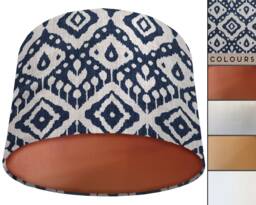 Handmade Blue Geometric Lampshade Bohemian Light Fixture