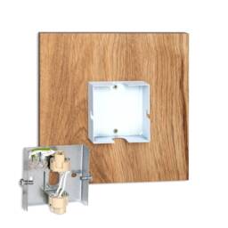 Handcrafted Oak Wood Wall Sconce, Luna Q, Ambient Lamp, Rustic Bedside Light - thumbnail 4