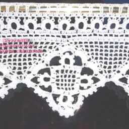 Handmade Crocheted Curtain/Brise, French Craftsmanship, Sylvette Raisonnier Design, Belle Model - thumbnail 3