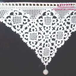 Handmade Crocheted Curtain/Brise, French Craftsmanship, Sylvette Raisonnier Design, Belle Model - thumbnail 2