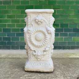 Massive Stand Sculpture Outdoor Plant Figurine Concrete Pedestal Decoration Garden & Home Stand Lover Gift Handmade - thumbnail 2