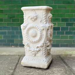 Massive Stand Sculpture Outdoor Plant Figurine Concrete Pedestal Decoration Garden & Home Stand Lover Gift Handmade - thumbnail 3