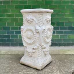 Massive Stand Sculpture Outdoor Plant Figurine Concrete Pedestal Decoration Garden & Home Stand Lover Gift Handmade - thumbnail 1