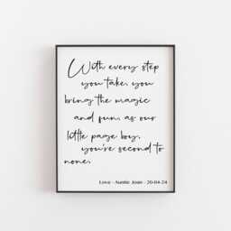 Personalized Page Boy Gift Keepsake Print - Adorable Memento To Treasure, Perfect Wedding For A Special - thumbnail 1