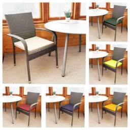 Water-Resistant Chair Pads Outdoor Tie On Cushions Garden Removable Cover - thumbnail 2