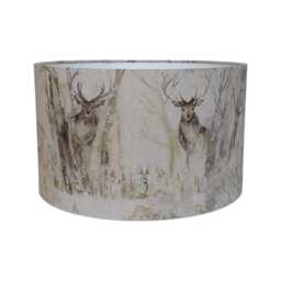 Voyage Maison Enchanted Forest Drum Lampshade Handmade Woodland Animal Scene - thumbnail 3