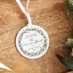 First Home Personalised Ornament New Christmas Bauble 2025 Custom Address Keepsake Gift For Couple Or Family - thumbnail 3