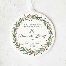 First Home Personalised Ornament New Christmas Bauble 2025 Custom Address Keepsake Gift For Couple Or Family - thumbnail 2