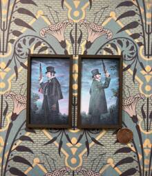 Dueling Ghosts Changing Portraits Haunted Mansion Miniature Canvas Print - thumbnail 1
